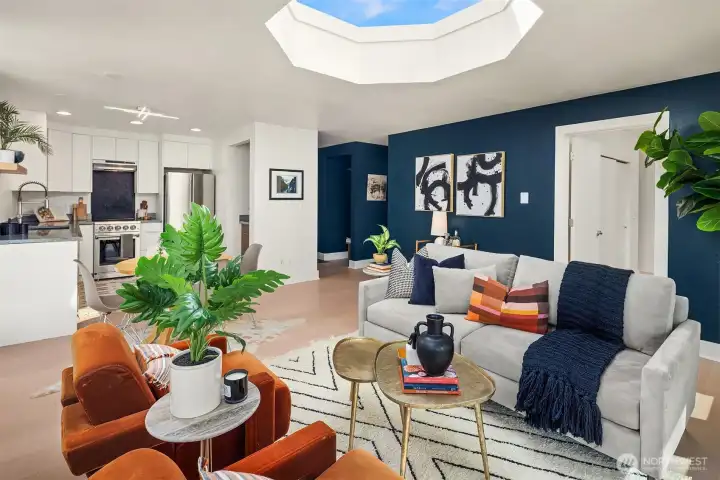 Designer paint colors. Every surface in the unit has just been repainted