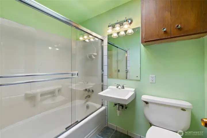 Full bath on main floor.