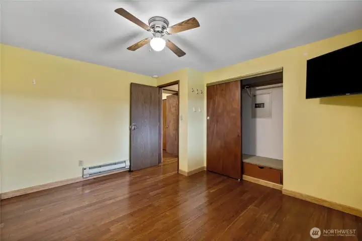 Built in safe in closet.