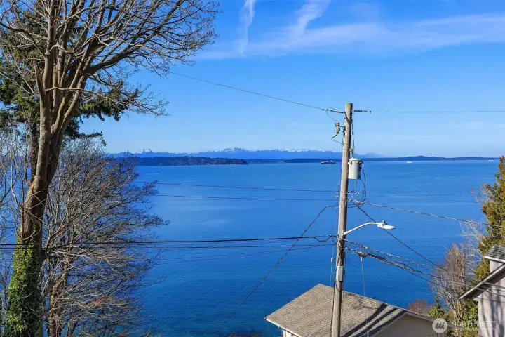 A wonderful view of the Olympic Mountain Range. A one-of-a-kind property that looks over the water side with so much privacy.