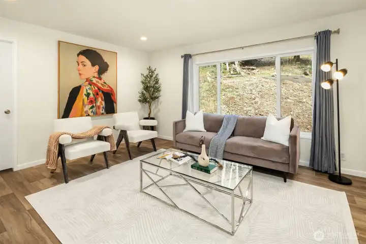 Comfortable living space with abundant natural light