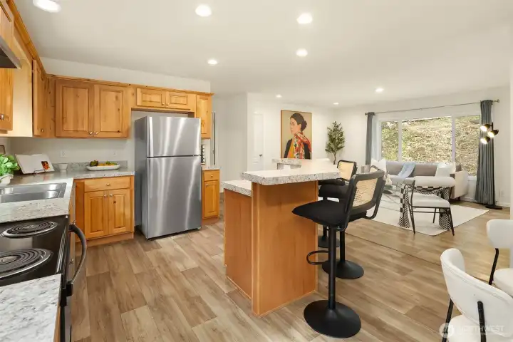 Functional layout with plenty of counter and cabinet space