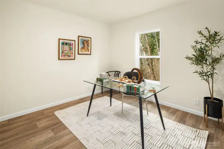 Flexible space perfect for a home office or additional living area