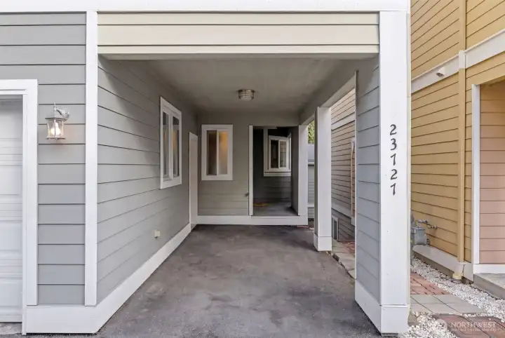 Carport to front porch.