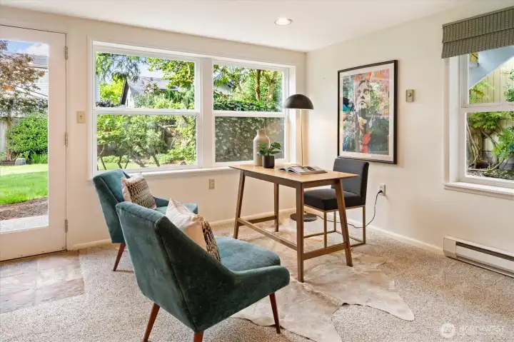 Perfect for game days or space for an office.