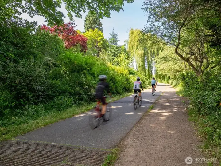 Follow the Burke Gilman Trail around Lake Washington.