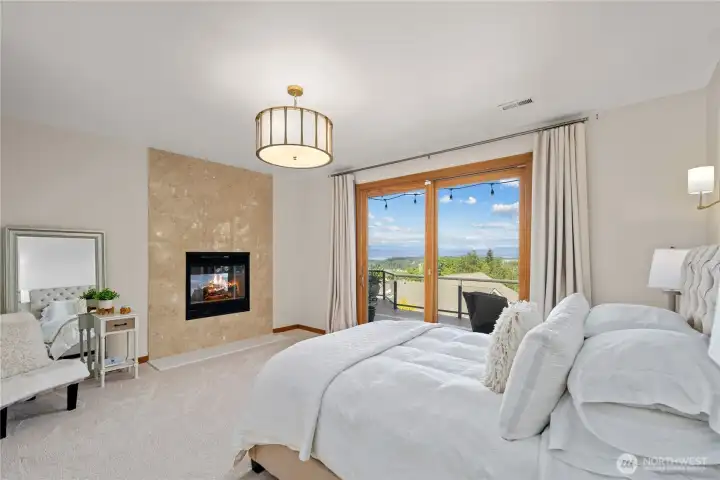 Main Floor Primary View Suite w/ Fireplace and Deck~