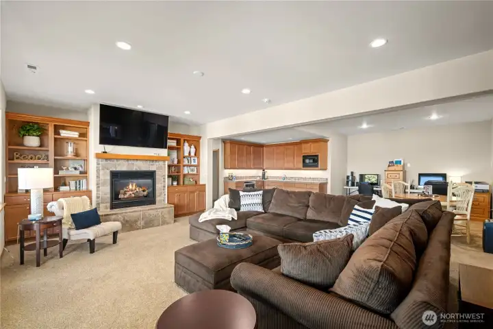 Lower Level w/ 2nd Fireplace, Oversized Open Space, LED Lighting~