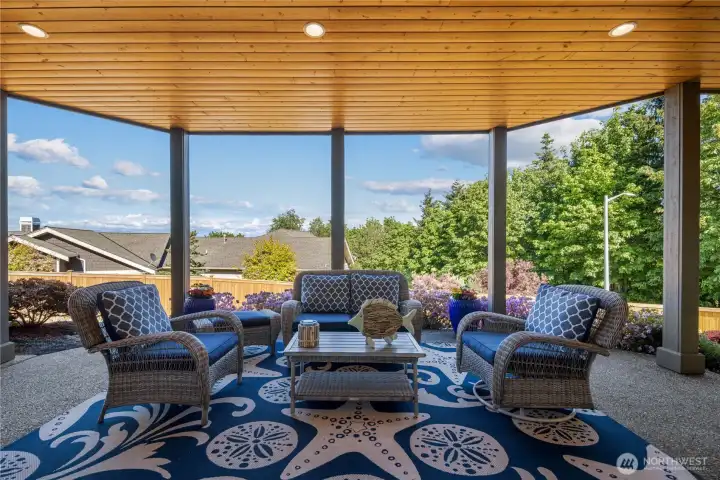 Lower Covered, Quiet Garden Patio Immediately off Lower Bonus Room~