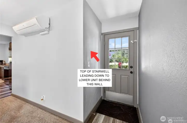 Install a door here for access to lower unit.