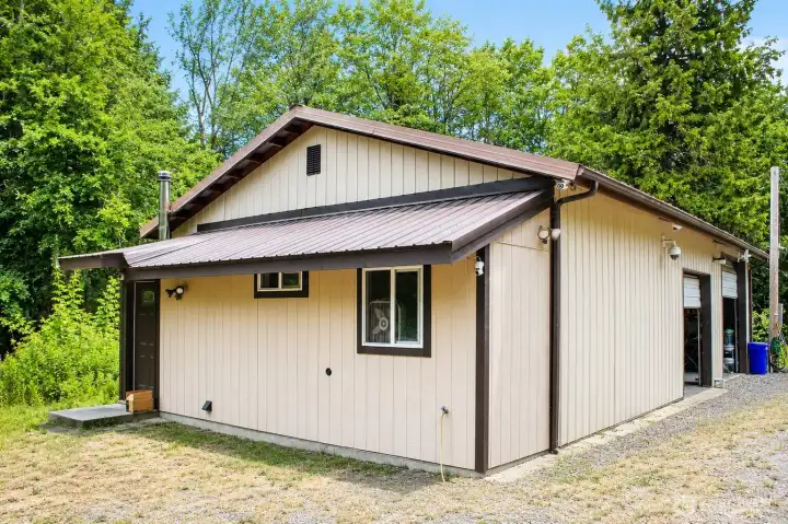 2 car garage with storage and loft
