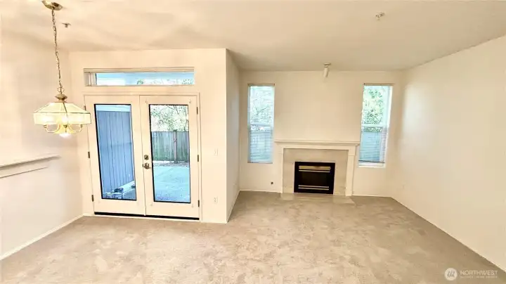 Spacious living room, dining room