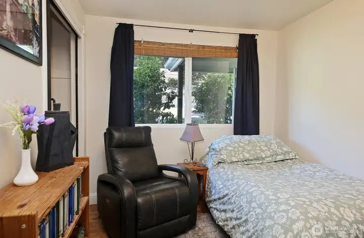 This room can be used for a guest room or an office on the main floor.