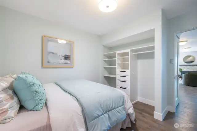 Each bedroom with plenty of closet space.