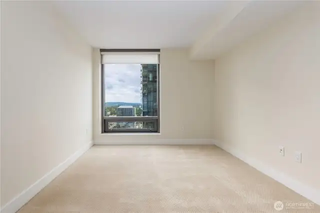 2nd Bedroom. On a clear day this window frames Rainier.