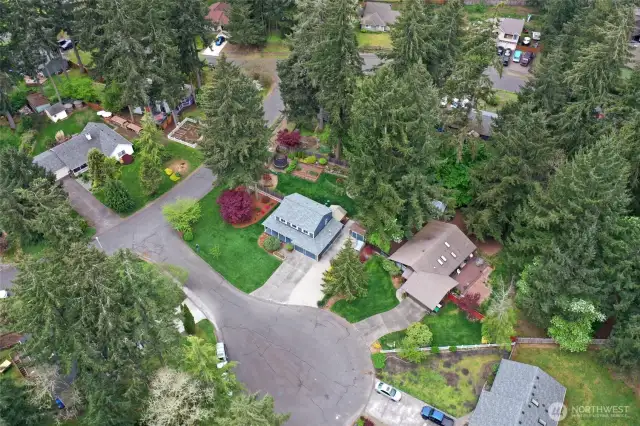Aerial view of the cul-de-sac