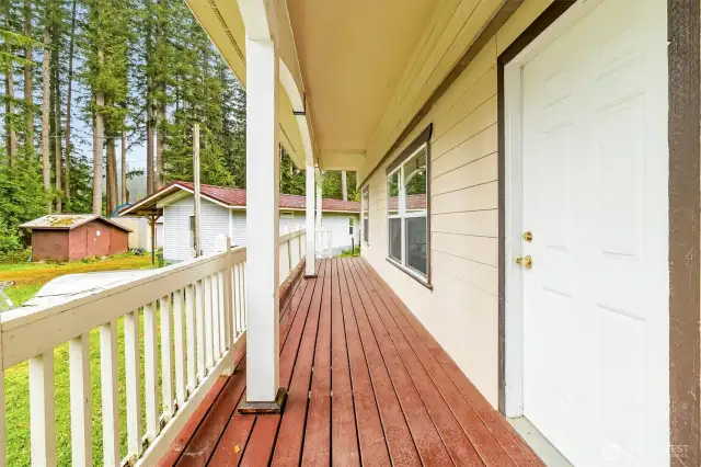 A lovely covered front porch