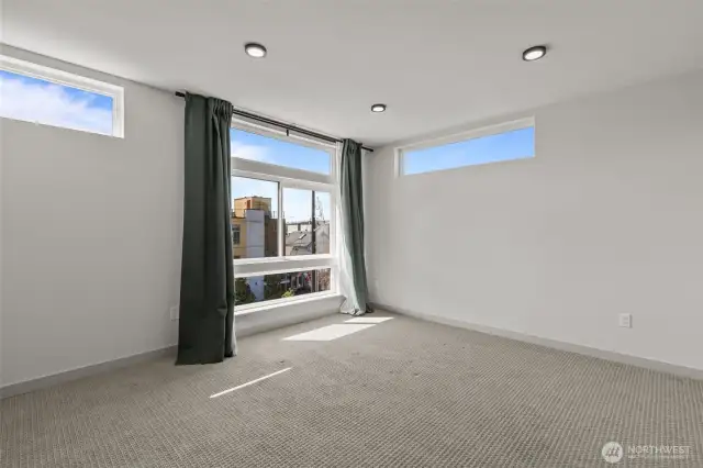 Bright primary bedroom