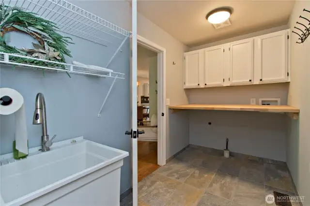 Laundry off garage