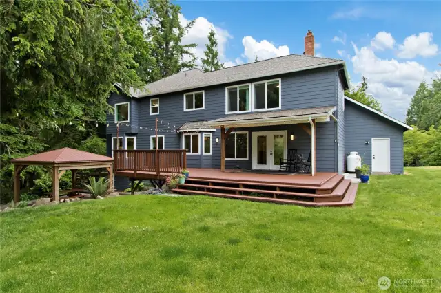 Large deck for outdoor living