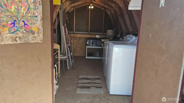 Washer and Dryer in Shed