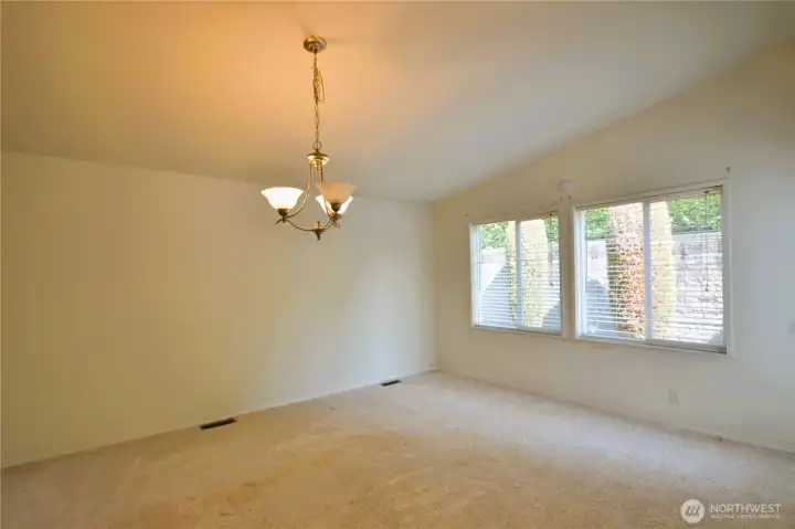 Spacious dining room