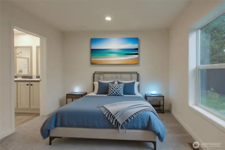 Virtually Staged Primary bedroom