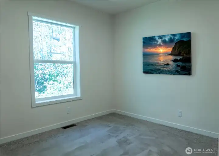 Virtually staged bedroom