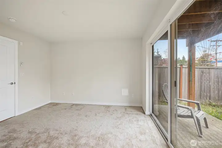 Main level bedroom would make the perfect guest room or room mate.