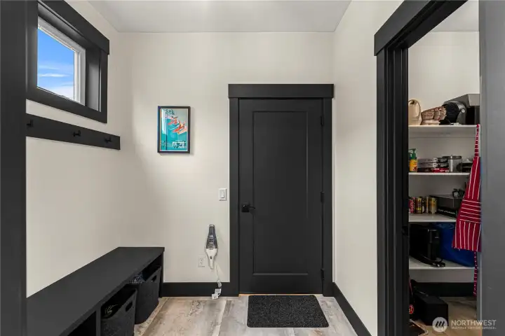 Built in Bench/Coat Rack entrance from Garage