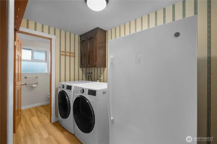 Utility Off Den with Freezer & Half Bath