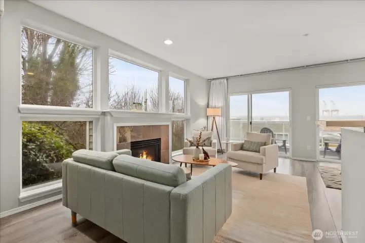 Cozy fireplace for those chilly days