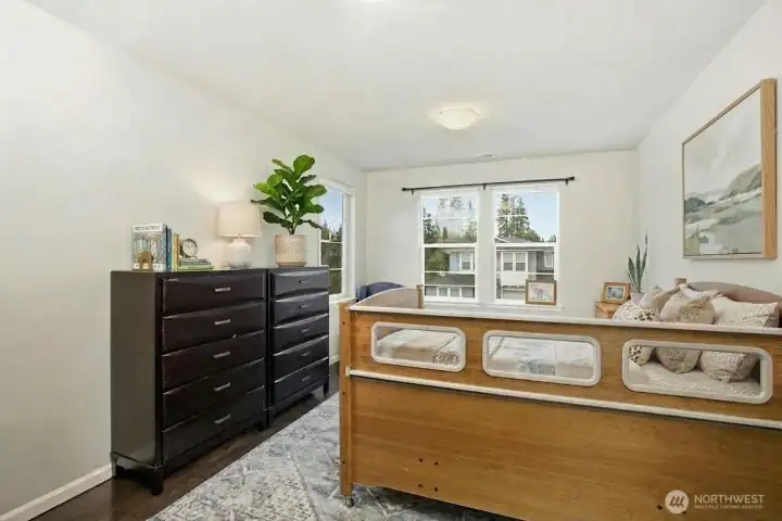 Bonus room! Could also be a game room, gym, nursery or home office. Has an Olympic mountain view! (some items digitally staged)