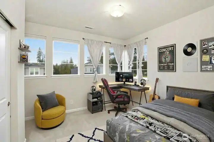 Bedroom #2 on 2nd floor. (some items digitally staged)