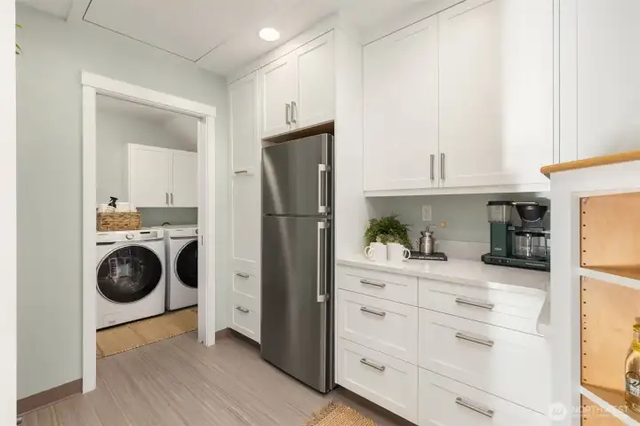 Butler's pantry with extra fridge and freezer!