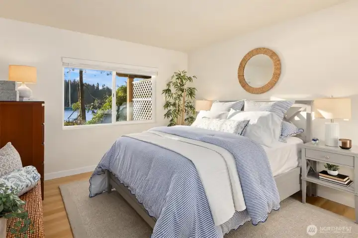 Lower bedroom with views.