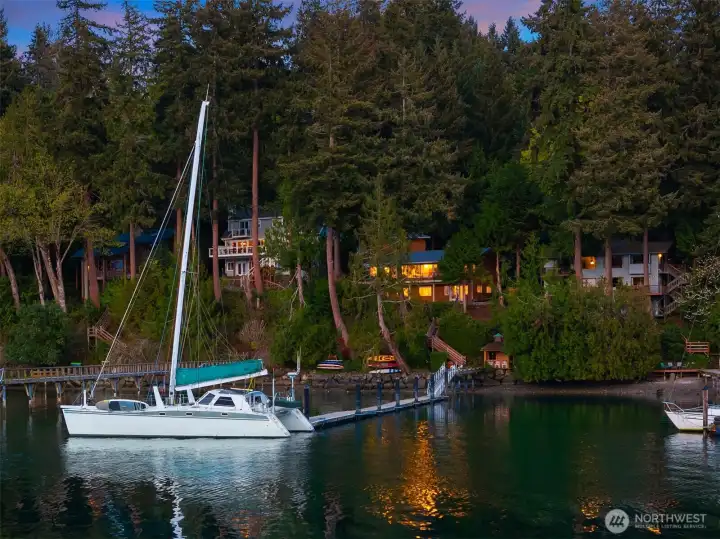 Rare deep-water moorage and a wonderful place to call home.