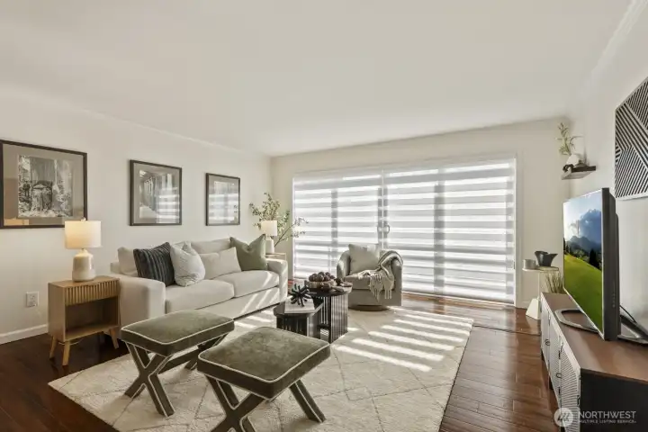 Southern exposure brings in abundant natural light throughout the home.