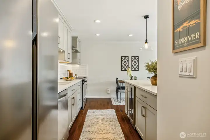 New refrigerator and dishwasher.
