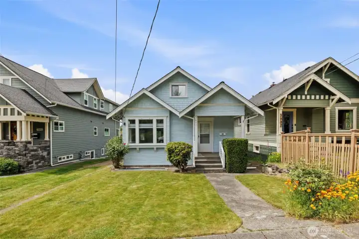 Beautiful street-facing exterior offering charm, character, and pride of ownership.