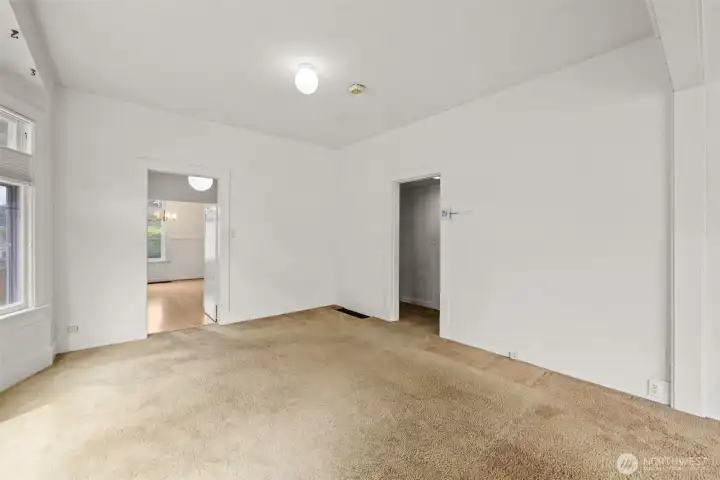 Open dining area offers seamless flow throughout the home.