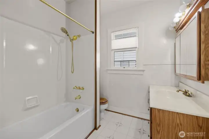 Full bathroom on main floor.