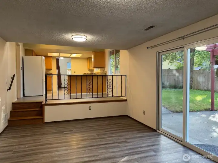 The family room allows for easy entertaining or hanging out with friends or family. The family room allows for easy entertaining or hanging out with friends or family.