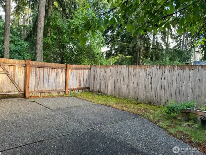 The additional side patio, just off the kitchen and dining room, makes another great spot for entertaining or relaxing. The additional side patio, just off the kitchen and dining room, makes another great spot for entertaining or relaxing.