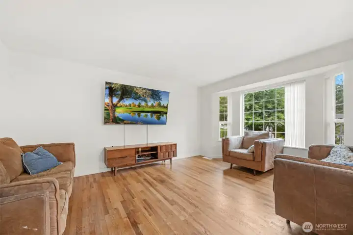 Living room area with tons of light