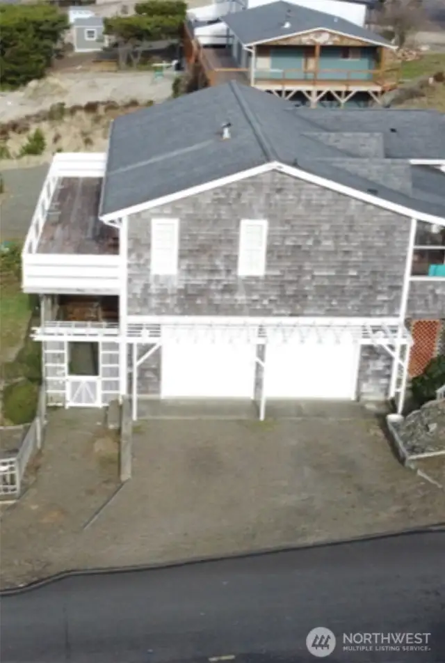 drone shot looking north