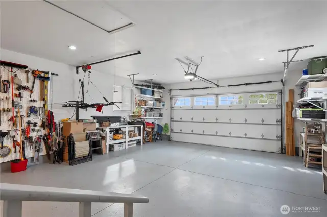 Finished Garage with heater.