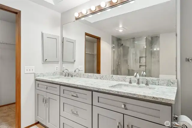 Off the primary bath is a walk-in closet.