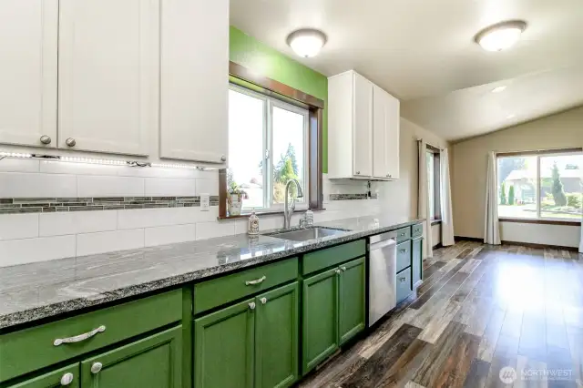 Custom cabinets.