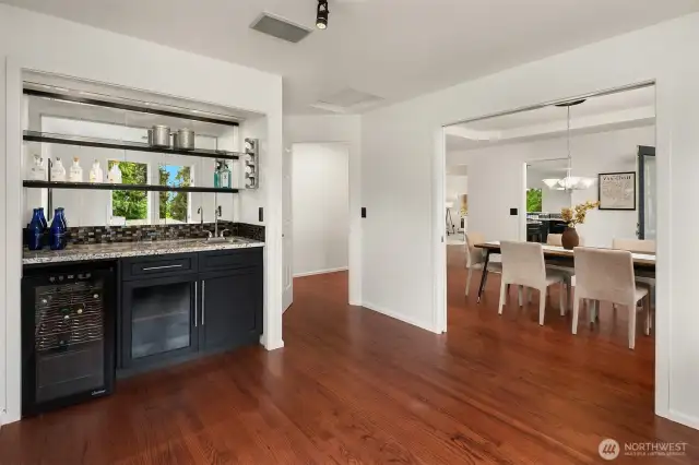 cocktail lounge or close the French doors and make this a 4th bedroom or office.